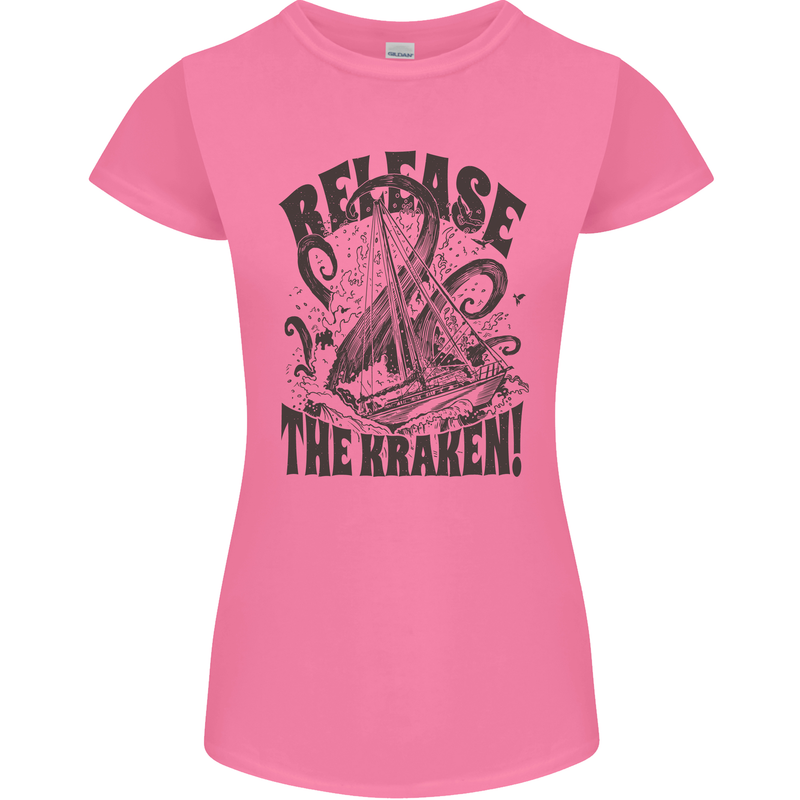 Release the Kraken Cthulhu Sea Creature Womens Petite Cut T-Shirt Azalea