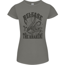 Release the Kraken Cthulhu Sea Creature Womens Petite Cut T-Shirt Charcoal