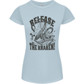 Release the Kraken Cthulhu Sea Creature Womens Petite Cut T-Shirt Light Blue