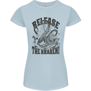 Release the Kraken Cthulhu Sea Creature Womens Petite Cut T-Shirt Light Blue