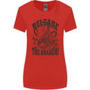 Release the Kraken Cthulhu Sea Creature Womens Wider Cut T-Shirt Red