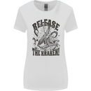 Release the Kraken Cthulhu Sea Creature Womens Wider Cut T-Shirt White