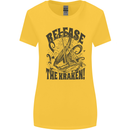 Release the Kraken Cthulhu Sea Creature Womens Wider Cut T-Shirt Yellow