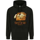 Religion Christianity Bible Trust in Lion Childrens Kids Hoodie Black
