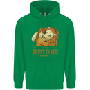 Religion Christianity Bible Trust in Lion Childrens Kids Hoodie Irish Green