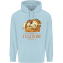 Religion Christianity Bible Trust in Lion Childrens Kids Hoodie Light Blue