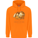 Religion Christianity Bible Trust in Lion Childrens Kids Hoodie Orange