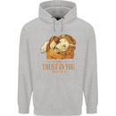 Religion Christianity Bible Trust in Lion Childrens Kids Hoodie Sports Grey