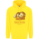 Religion Christianity Bible Trust in Lion Childrens Kids Hoodie Yellow