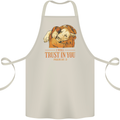 Religion Christianity Bible Trust in Lion Cotton Apron 100% Organic Natural