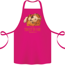 Religion Christianity Bible Trust in Lion Cotton Apron 100% Organic Pink