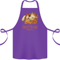 Religion Christianity Bible Trust in Lion Cotton Apron 100% Organic Purple