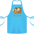 Religion Christianity Bible Trust in Lion Cotton Apron 100% Organic Turquoise