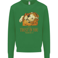 Religion Christianity Bible Trust in Lion Kids Sweatshirt Jumper Irish Green