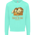 Religion Christianity Bible Trust in Lion Kids Sweatshirt Jumper Peppermint