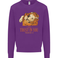 Religion Christianity Bible Trust in Lion Kids Sweatshirt Jumper Purple