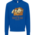 Religion Christianity Bible Trust in Lion Kids Sweatshirt Jumper Royal Blue