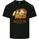 Religion Christianity Bible Trust in Lion Kids T-Shirt Childrens Black