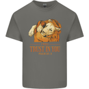 Religion Christianity Bible Trust in Lion Kids T-Shirt Childrens Charcoal