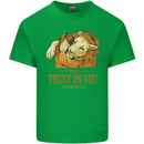 Religion Christianity Bible Trust in Lion Kids T-Shirt Childrens Irish Green