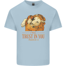 Religion Christianity Bible Trust in Lion Kids T-Shirt Childrens Light Blue