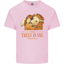 Religion Christianity Bible Trust in Lion Kids T-Shirt Childrens Light Pink