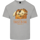Religion Christianity Bible Trust in Lion Kids T-Shirt Childrens Sports Grey