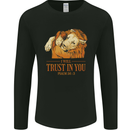 Religion Christianity Bible Trust in Lion Mens Long Sleeve T-Shirt Black
