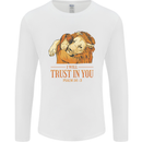 Religion Christianity Bible Trust in Lion Mens Long Sleeve T-Shirt White