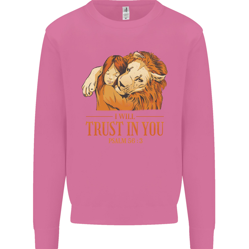 Religion Christianity Bible Trust in Lion Mens Sweatshirt Jumper Azalea