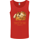 Religion Christianity Bible Trust in Lion Mens Vest Tank Top Red
