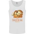 Religion Christianity Bible Trust in Lion Mens Vest Tank Top White
