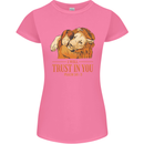 Religion Christianity Bible Trust in Lion Womens Petite Cut T-Shirt Azalea