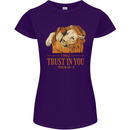 Religion Christianity Bible Trust in Lion Womens Petite Cut T-Shirt Purple