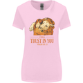 Religion Christianity Bible Trust in Lion Womens Wider Cut T-Shirt Light Pink