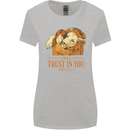 Religion Christianity Bible Trust in Lion Womens Wider Cut T-Shirt Sports Grey