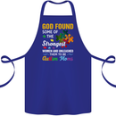 Religious Autism Mom Autistic Mum God ASD Cotton Apron 100% Organic Royal Blue