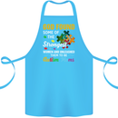 Religious Autism Mom Autistic Mum God ASD Cotton Apron 100% Organic Turquoise