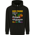 Religious Autism Mom Autistic Mum God ASD Mens 80% Cotton Hoodie Black