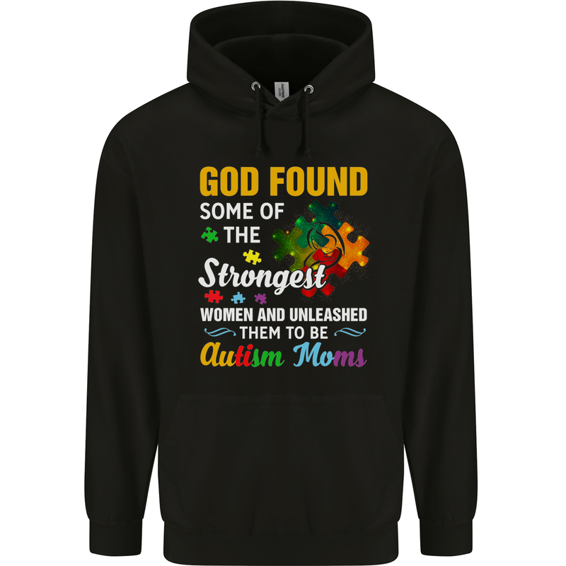 Religious Autism Mom Autistic Mum God ASD Mens 80% Cotton Hoodie Black