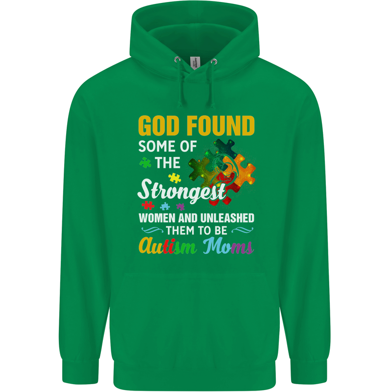 Religious Autism Mom Autistic Mum God ASD Mens 80% Cotton Hoodie Irish Green