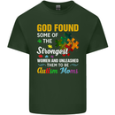 Religious Autism Mom Autistic Mum God ASD Mens Cotton T-Shirt Tee Top Forest Green