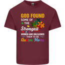 Religious Autism Mom Autistic Mum God ASD Mens Cotton T-Shirt Tee Top Maroon