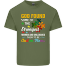 Religious Autism Mom Autistic Mum God ASD Mens Cotton T-Shirt Tee Top Military Green