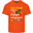 Religious Autism Mom Autistic Mum God ASD Mens Cotton T-Shirt Tee Top Orange