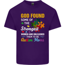 Religious Autism Mom Autistic Mum God ASD Mens Cotton T-Shirt Tee Top Purple