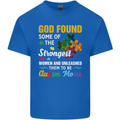 Religious Autism Mom Autistic Mum God ASD Mens Cotton T-Shirt Tee Top Royal Blue