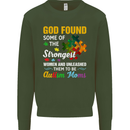 Religious Autism Mom Autistic Mum God ASD Mens Sweatshirt Jumper Forest Green