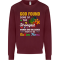 Religious Autism Mom Autistic Mum God ASD Mens Sweatshirt Jumper Maroon