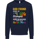Religious Autism Mom Autistic Mum God ASD Mens Sweatshirt Jumper Navy Blue